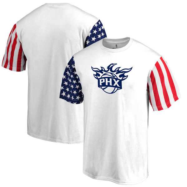 Men's Phoenix Suns Fanatics Branded Stars & Stripes T-Shirt White FengYun,We sell and wholesale Men's Phoenix Suns Fanatics Branded Stars & Stripes T-Shirt White FengYun on line form chian!